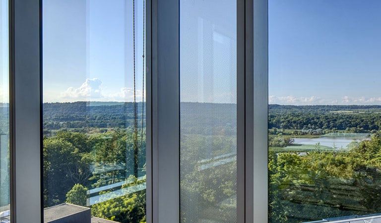 Custom Acid Etched Patterns at the Peter George Center for Living and Learning of the McMaster University | Gardner Walker