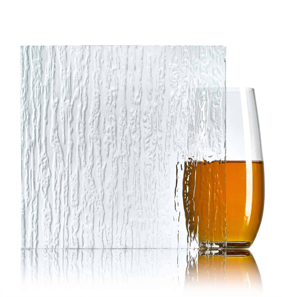 Verre à motif « pluie »