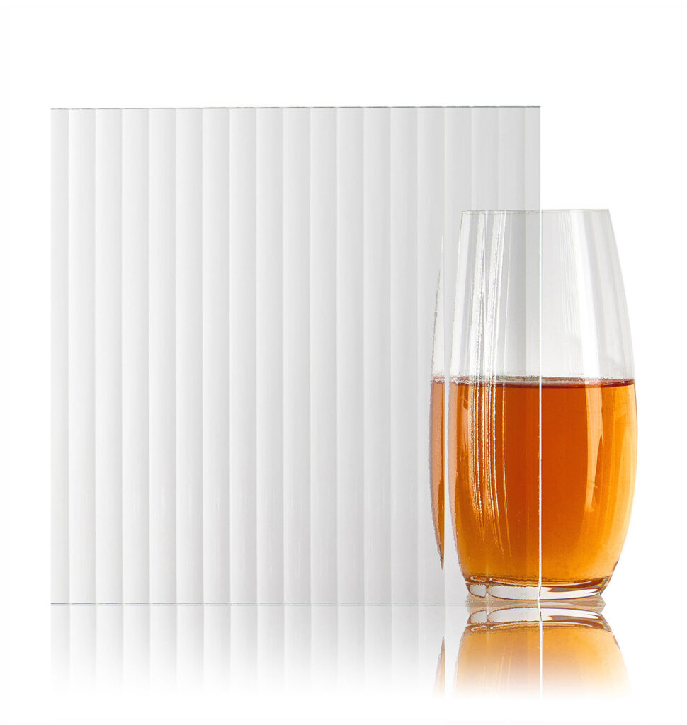 Reeded Pattern Glass