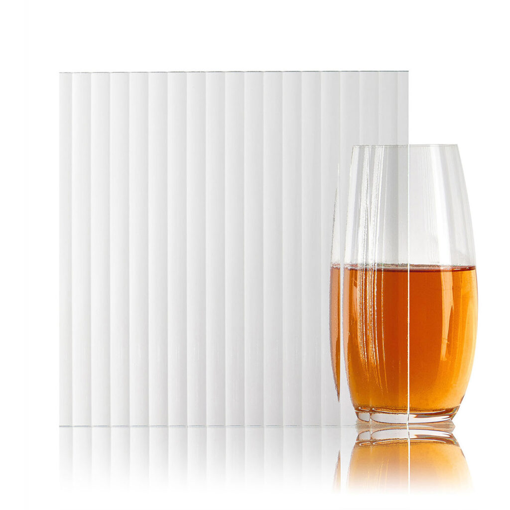 Reeded Pattern Glass