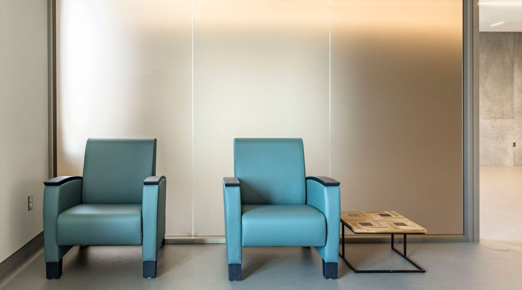 Verdun Hospital Acid Etched Glass Feature Wall
